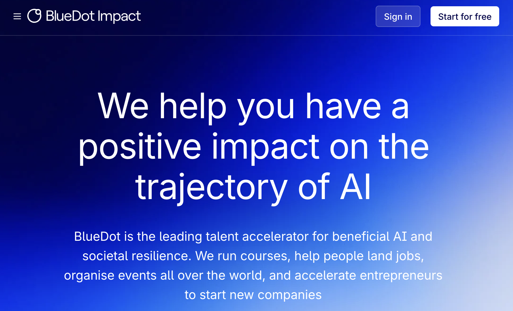 BlueDot Courses